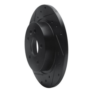 Buick Encore Brake Rotor (1) - Rear Left - R1 Concepts - Drilled & Slotted - Black - `11-`22